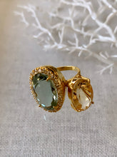 Load image into Gallery viewer, Green Amethyst &amp; Citrine Ring
