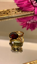 Load image into Gallery viewer, Garnet &amp; Green Amethyst Ring
