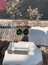 Load image into Gallery viewer, Pearl &amp; Green Quartz Earrings
