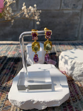 Load image into Gallery viewer, Amethyst &amp; Lemon Citrine Earrings
