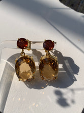 Load image into Gallery viewer, Hessonite Garnet &amp; Citrine Earrings
