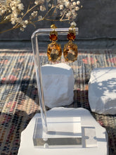 Load image into Gallery viewer, Hessonite Garnet &amp; Citrine Earrings
