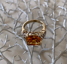 Load image into Gallery viewer, Golden Citrine &amp; White Sapphire Ring
