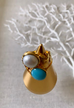 Load image into Gallery viewer, Pearl &amp; Turquoise Ring
