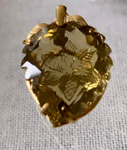 Load image into Gallery viewer, Leaf shaped Carved Lemon Citrine Pendant
