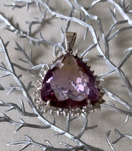 Load image into Gallery viewer, Ametrine and Cubic Zirconia Pendant
