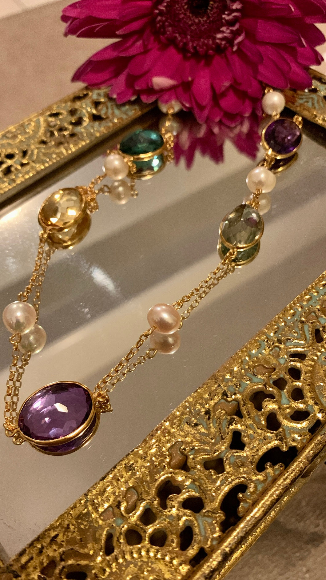 Gems & Pearls Necklace
