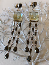 Load image into Gallery viewer, Green Amethyst &amp; Black Cubic Zirconia
