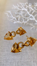 Load image into Gallery viewer, Citrine &amp; Cubic Zirconia Earrings
